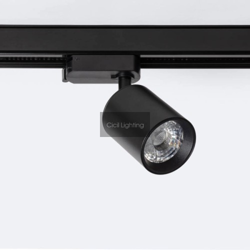 1-fase railspot 10W LED | Zwart | 3000K of 4000K | Dimbaar | Smalle bundel 15°