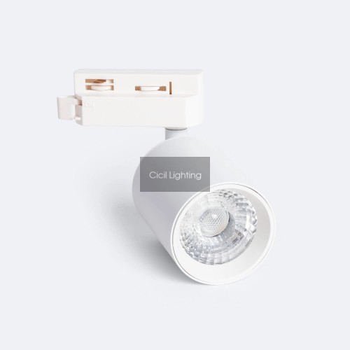 1-fase railspot wit 10W LED dimbaar | 3000K of 4000K | 15° bundel