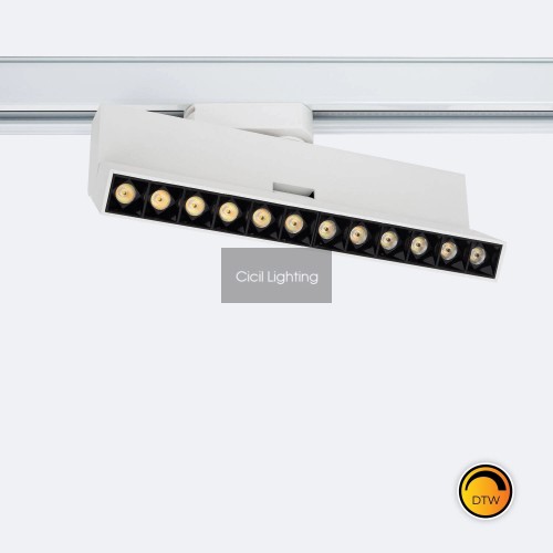 1-fase railspot 12W LED | CCT instelbaar | 3000K–5000K | Dimbaar | 24° bundel