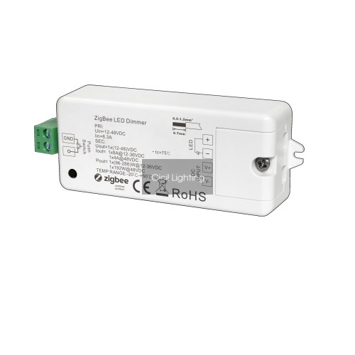 Zigbee LED-controller 83.ZG111029CCT – 12–48V DC – push compatible