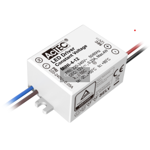 AcTec Mini LED Driver 12V 4W Niet Dimbaar