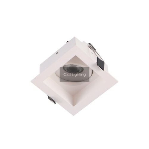 FORD 19 – Vierkante LED Inbouwspot Dim-to-Warm 8w (Zwart/Wit)