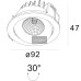IS012 – Ronde LED Inbouwspot 8W Dim-to-Warm (Zwart/Wit)