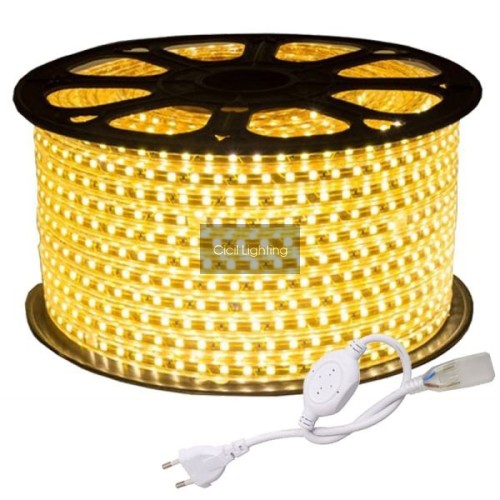 230V LED strip SMD2835 – 60 LEDs/m – CRI>80 – IP65 – 5m, 25m of 50m rol – 3000K, 4000K, 6000K
