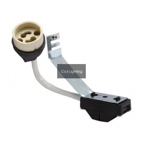 GU10 Fitting met Trekontlasting en Kroonsteen – Dubbel Geïsoleerd 230V