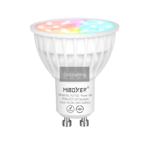 Mi-Light FUT103 GU10 RGB+CCT LED Spot 4W 230V 25°