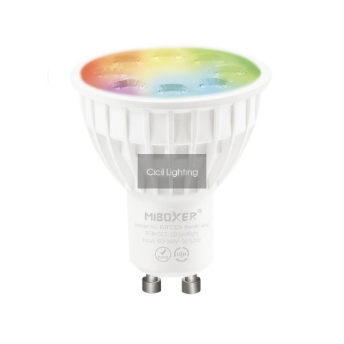 Mi-Light FUT103ZR GU10 RGB+CCT LED Spot 4W Zigbee + 2.4G 25°