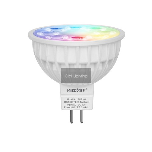 Mi-Light FUT104 MR16 RGB+CCT LED Spot 4W 12V 25°