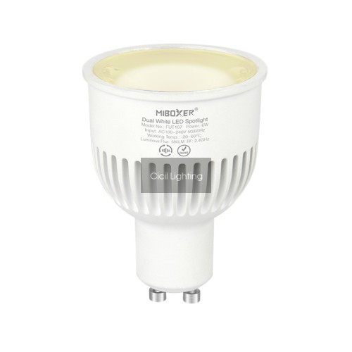 Mi-Light FUT107 GU10 Dual White LED Spot 6W 230V 30°